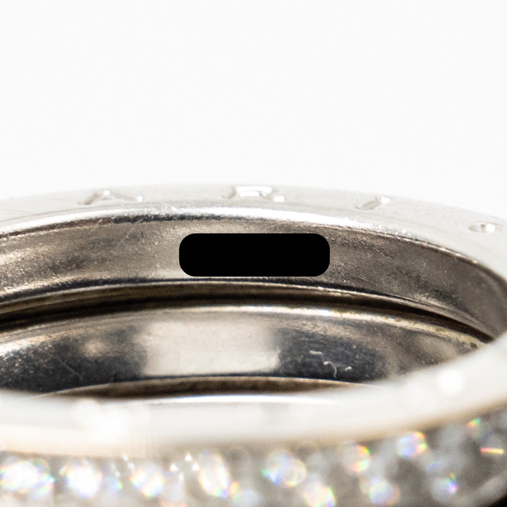 BVLGARI B.ZERO1 RING FOUR-BAND WHITE GOLD WITH DIAMONDS