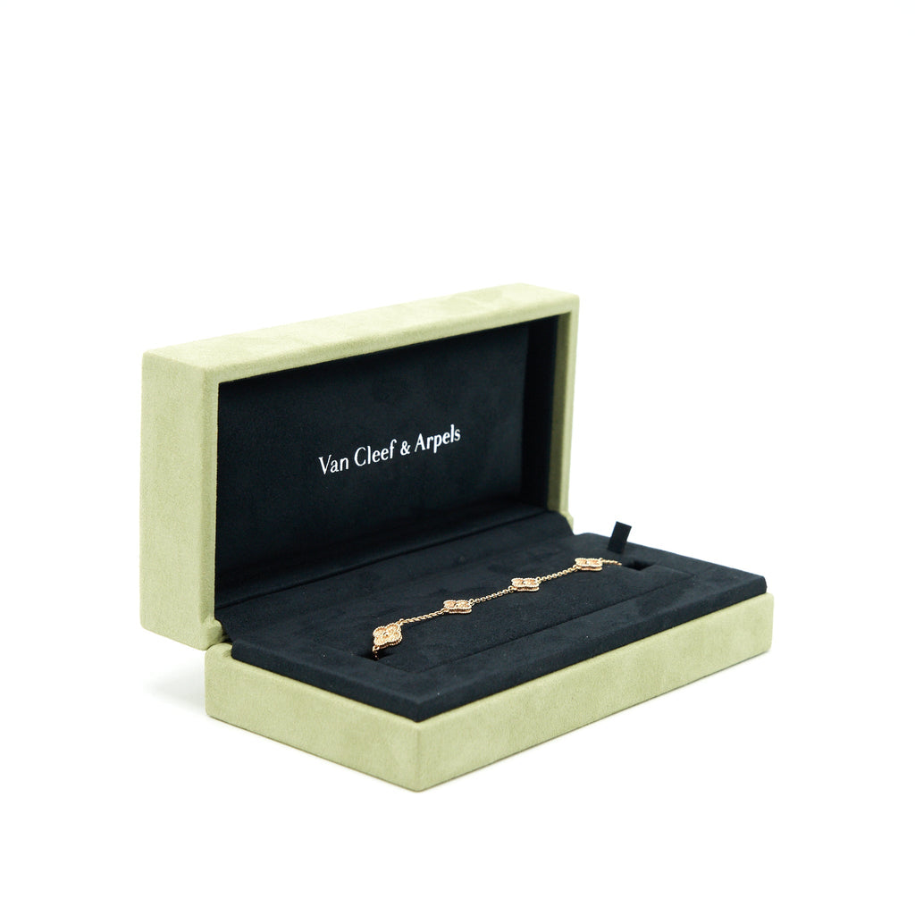 VAN CLEEF & ARPELS SWEET ALHAMBRA 6 MOTIFS BRACELET, ROSE GOLD