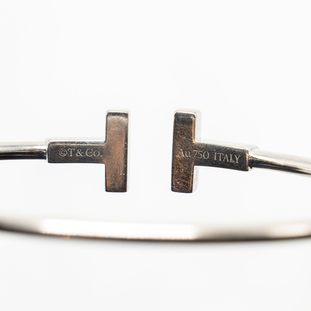 TIFFANY TIFFANY T TURQUOISE WIRE BRACELET WHITE GOLD