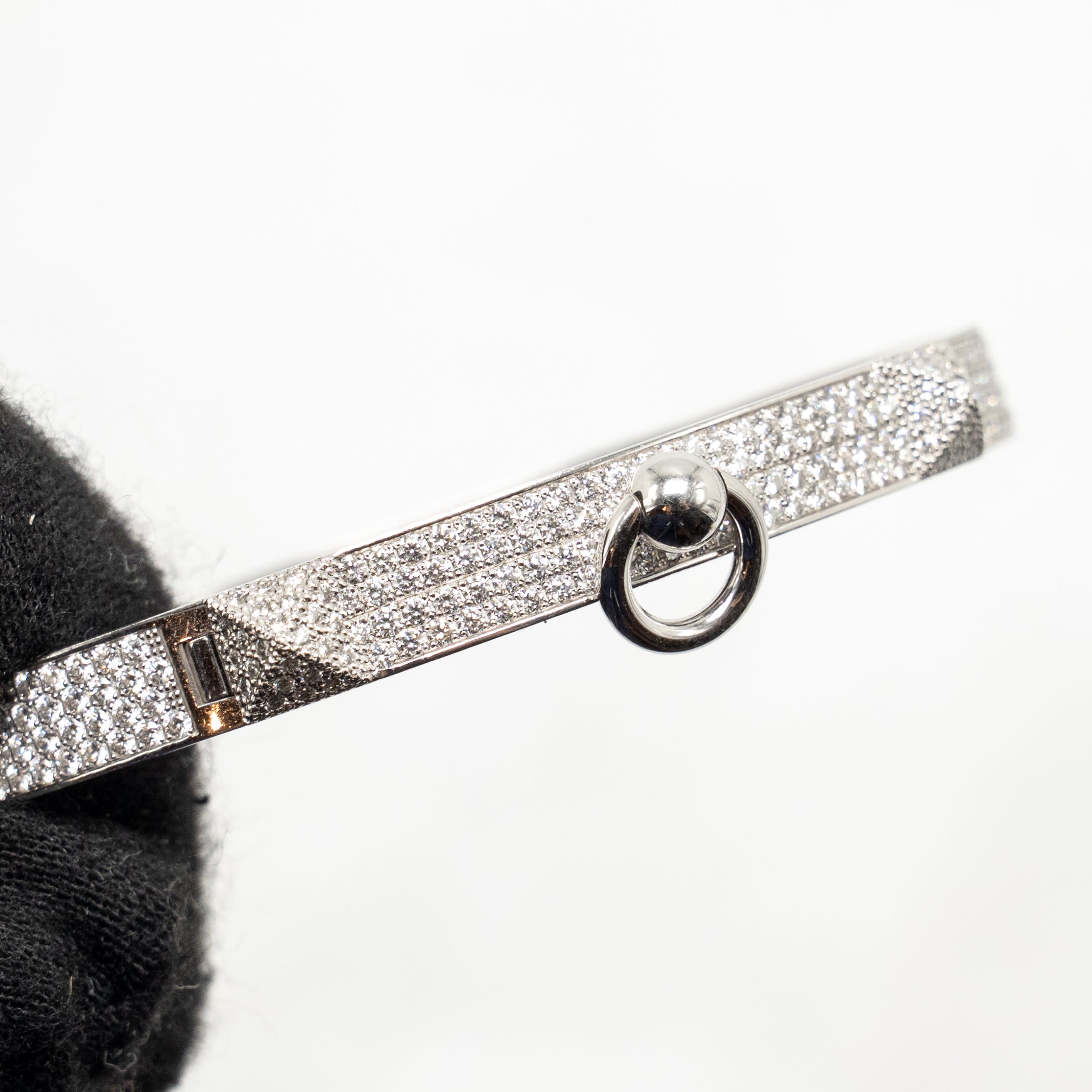 HERMES COLLIER DE CHIEN BRACELET WHITE GOLD, DIAMONDS