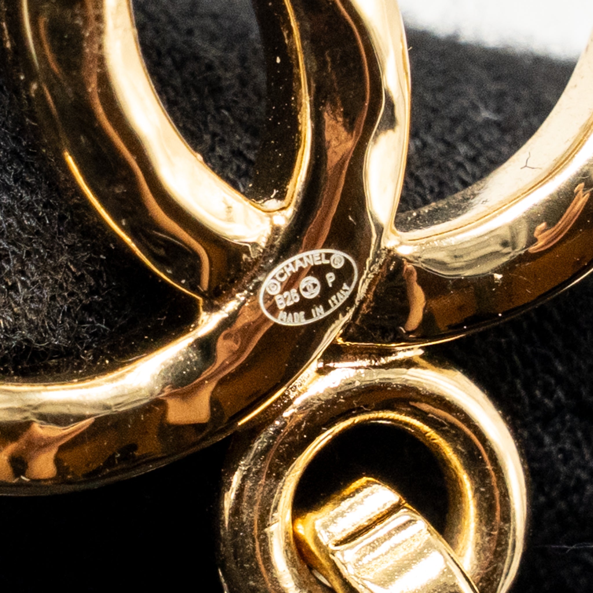 CHANEL DOUBLE CC PENDANT EARRINGS GOLD/SILVER TONE