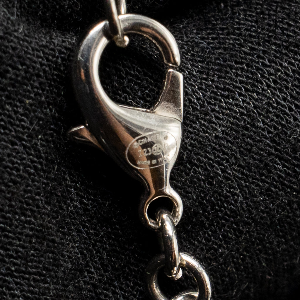 CHANEL CC AND STAR LAYERED LONG NECKLACE PEARL/CRYSTAL GREEN/SILVER TONE