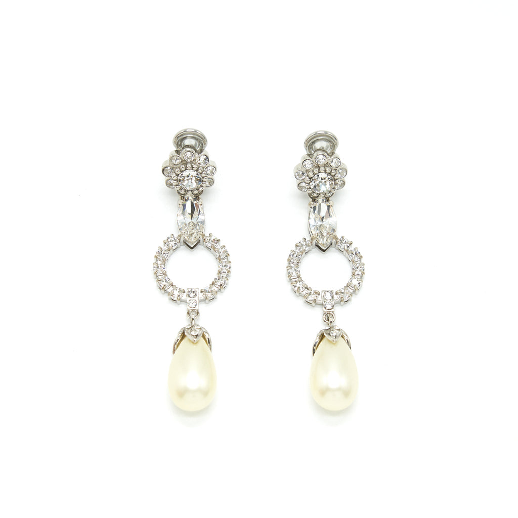 MIU MIU LONG PEARL EAR-CLIPS