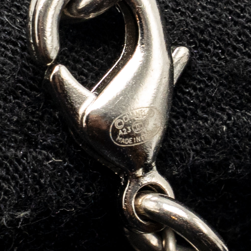 CHANEL PEARL AND CC WITH CRYSTAL LONG NECKLACE SILVER TONE
