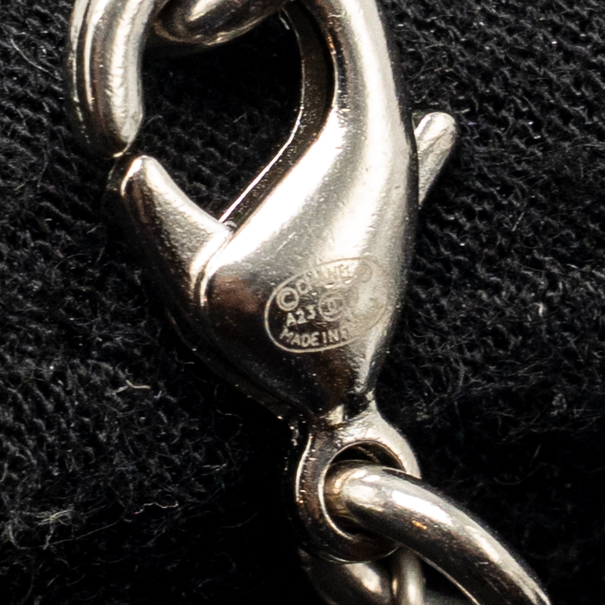 CHANEL PEARL AND CC WITH CRYSTAL LONG NECKLACE SILVER TONE