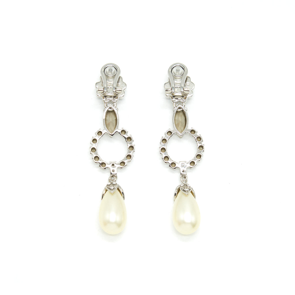 MIU MIU LONG PEARL EAR-CLIPS