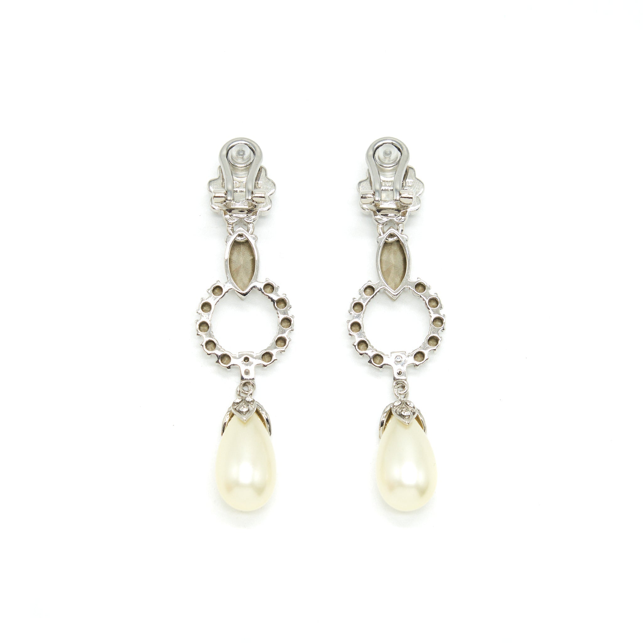 MIU MIU LONG PEARL EAR-CLIPS