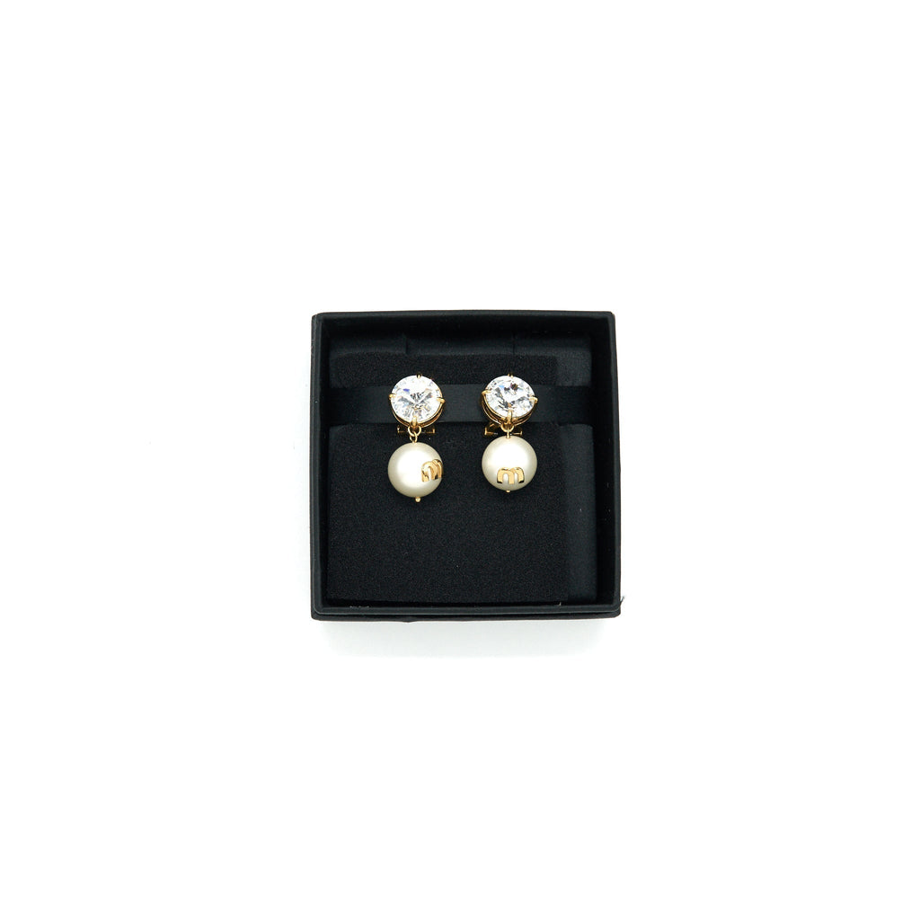 MIU MIU PEARL EAR-CLIPS