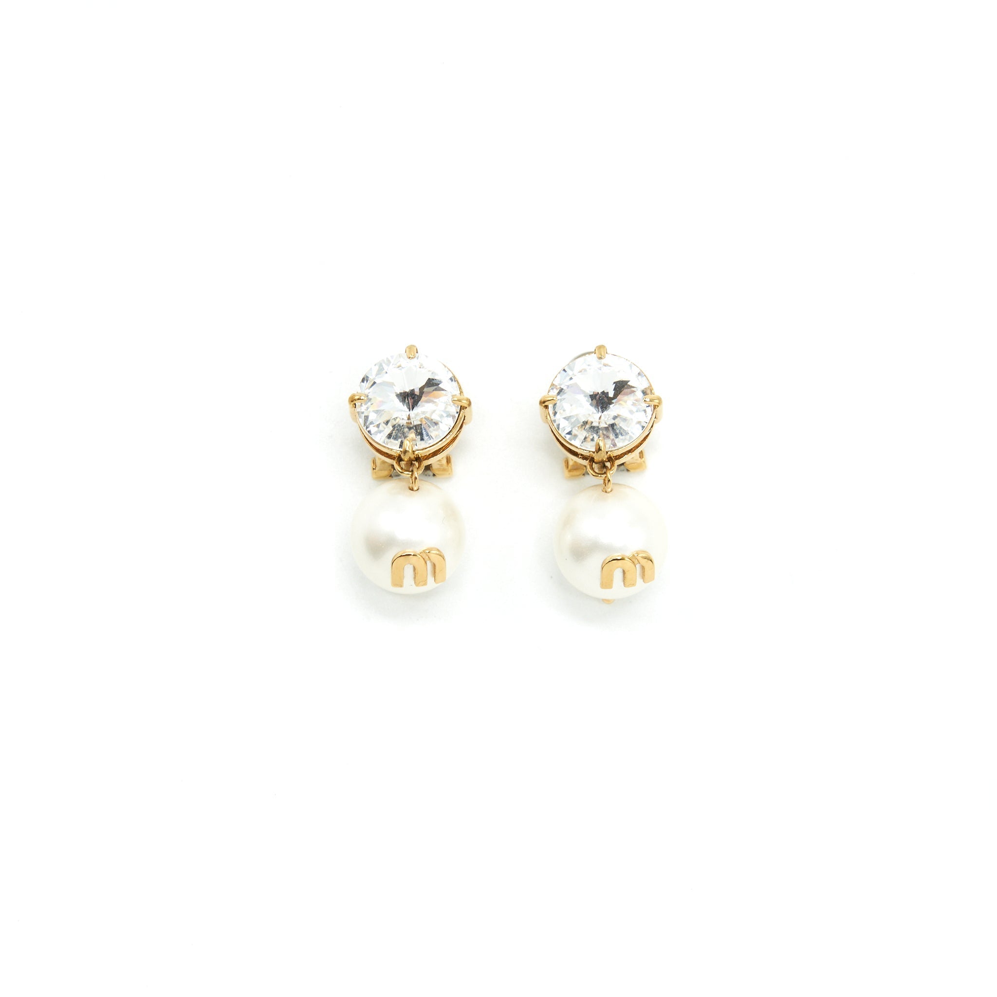 MIU MIU PEARL EAR-CLIPS