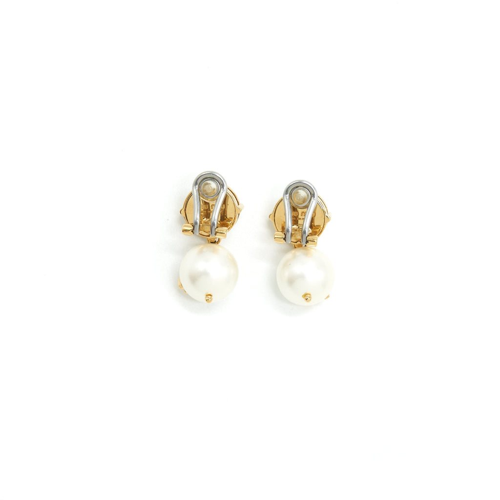MIU MIU PEARL EAR-CLIPS