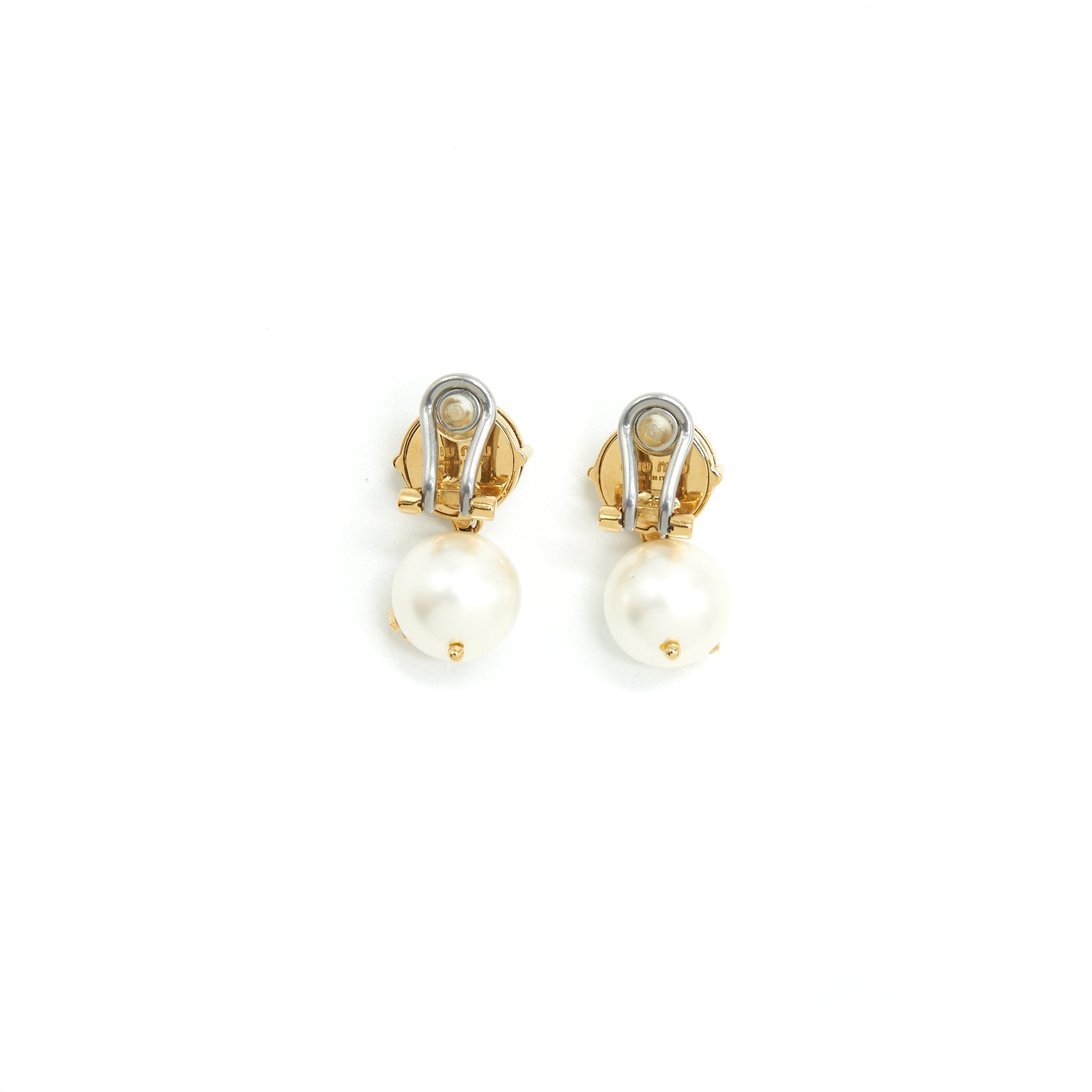 MIU MIU PEARL EAR-CLIPS