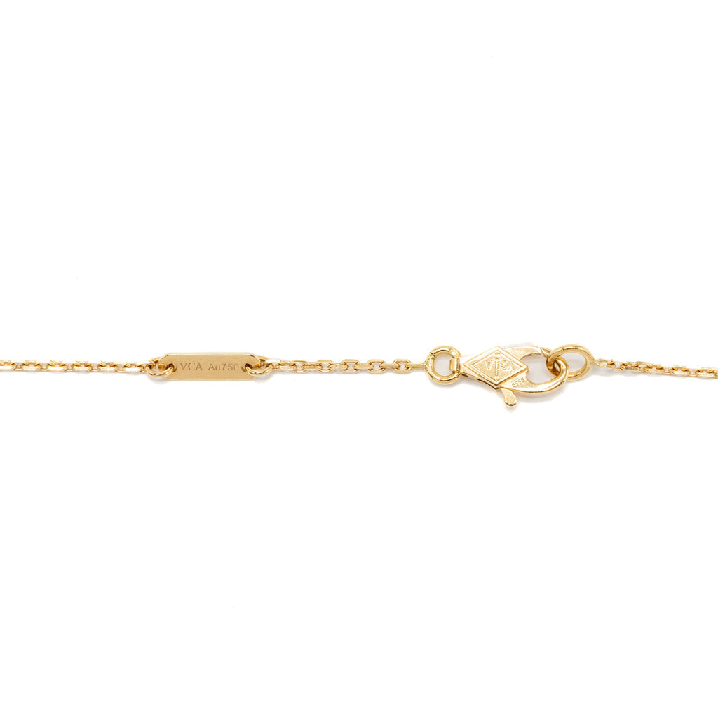 VAN CLEEF AND ARPELS SWEET ALHAMBRA BUTTERFLY PENDANT 18K YELLOW GOLD / MOTHER OF PEARL
