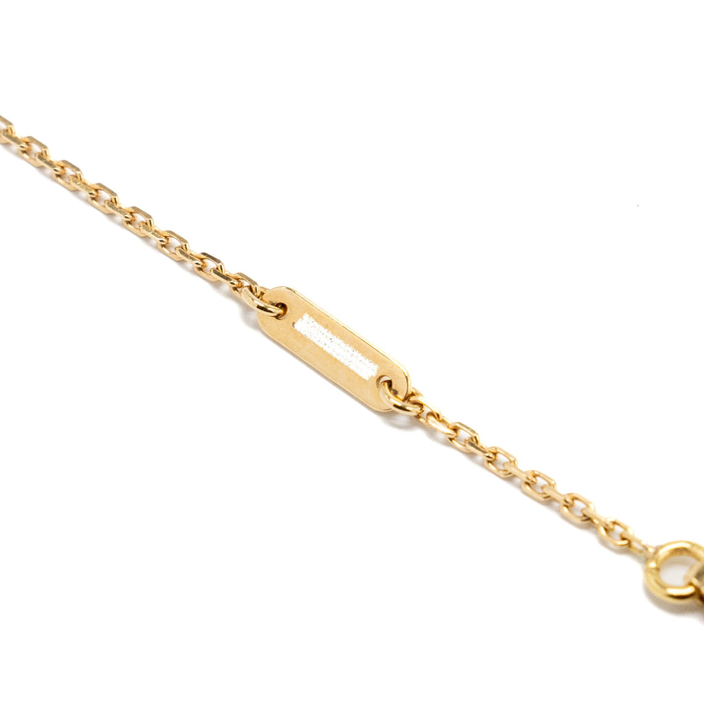 VAN CLEEF AND ARPELS SWEET ALHAMBRA BUTTERFLY PENDANT 18K YELLOW GOLD / MOTHER OF PEARL