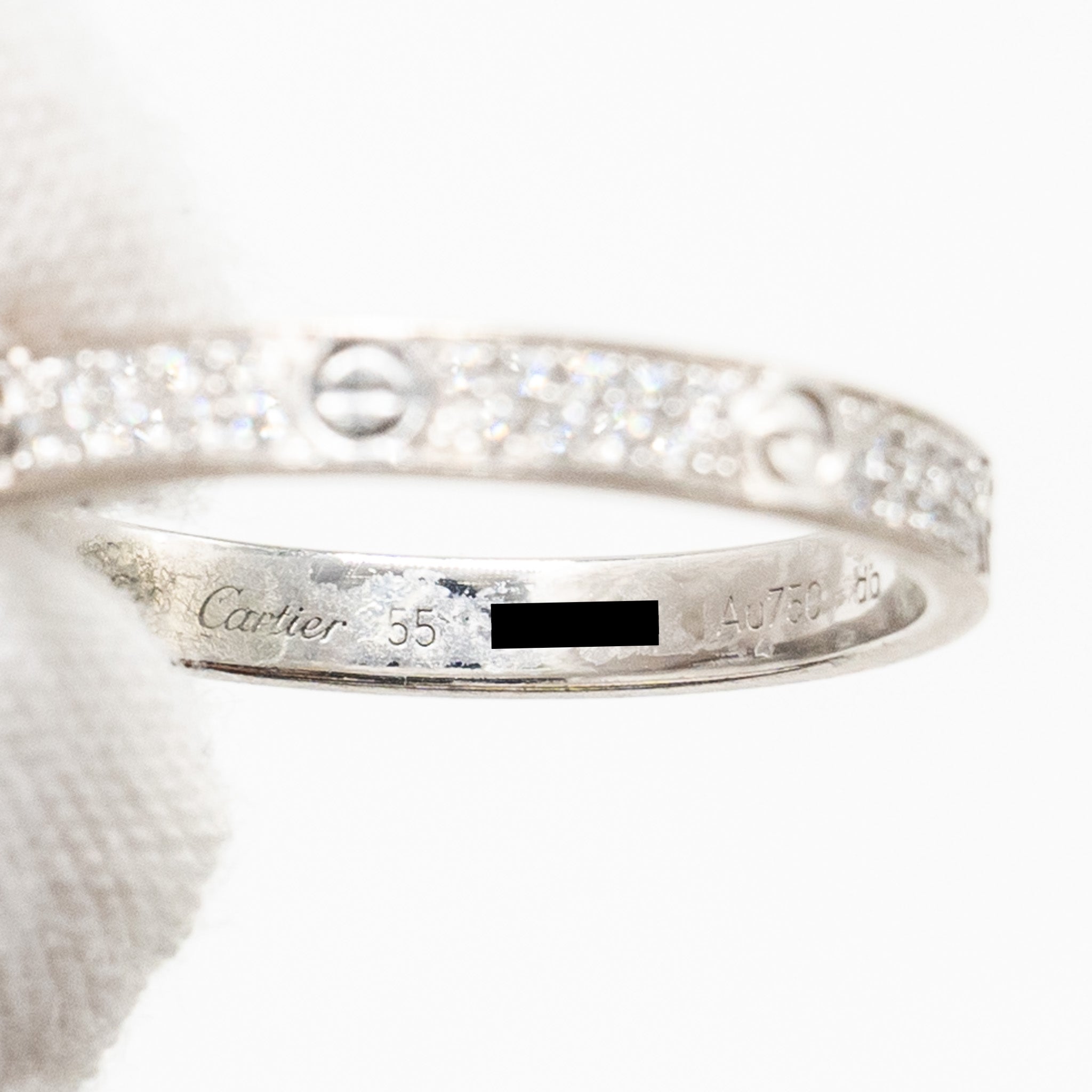 CARTIER LOVE RING WHITE GOLD, DIAMONDS