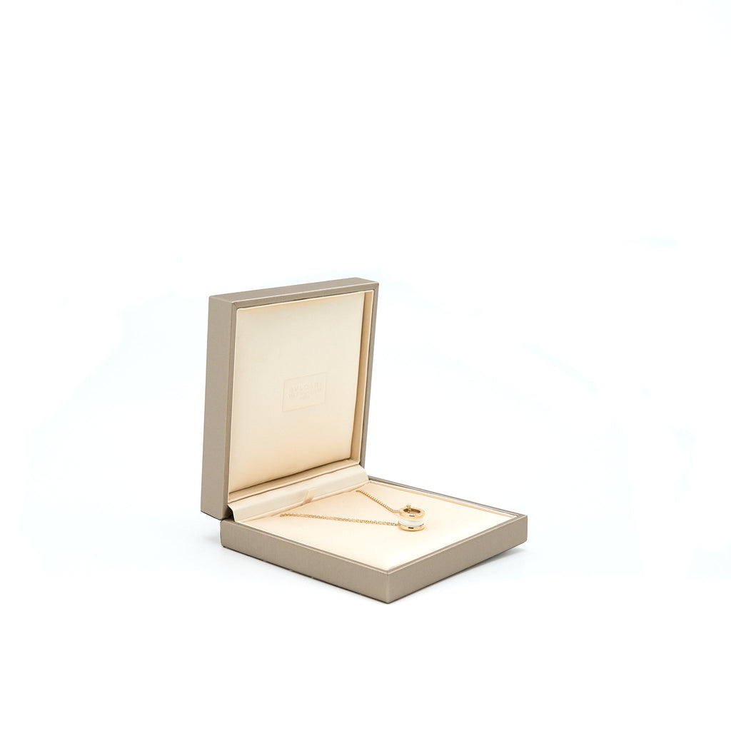 BVLGARI B.ZERO NECKLACE ROSE GOLD WITH WHITE CERAMIC