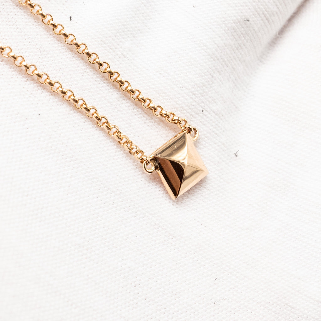 HERMES CLOU D'H PENDANT ROSE GOLD/DIAMONDS