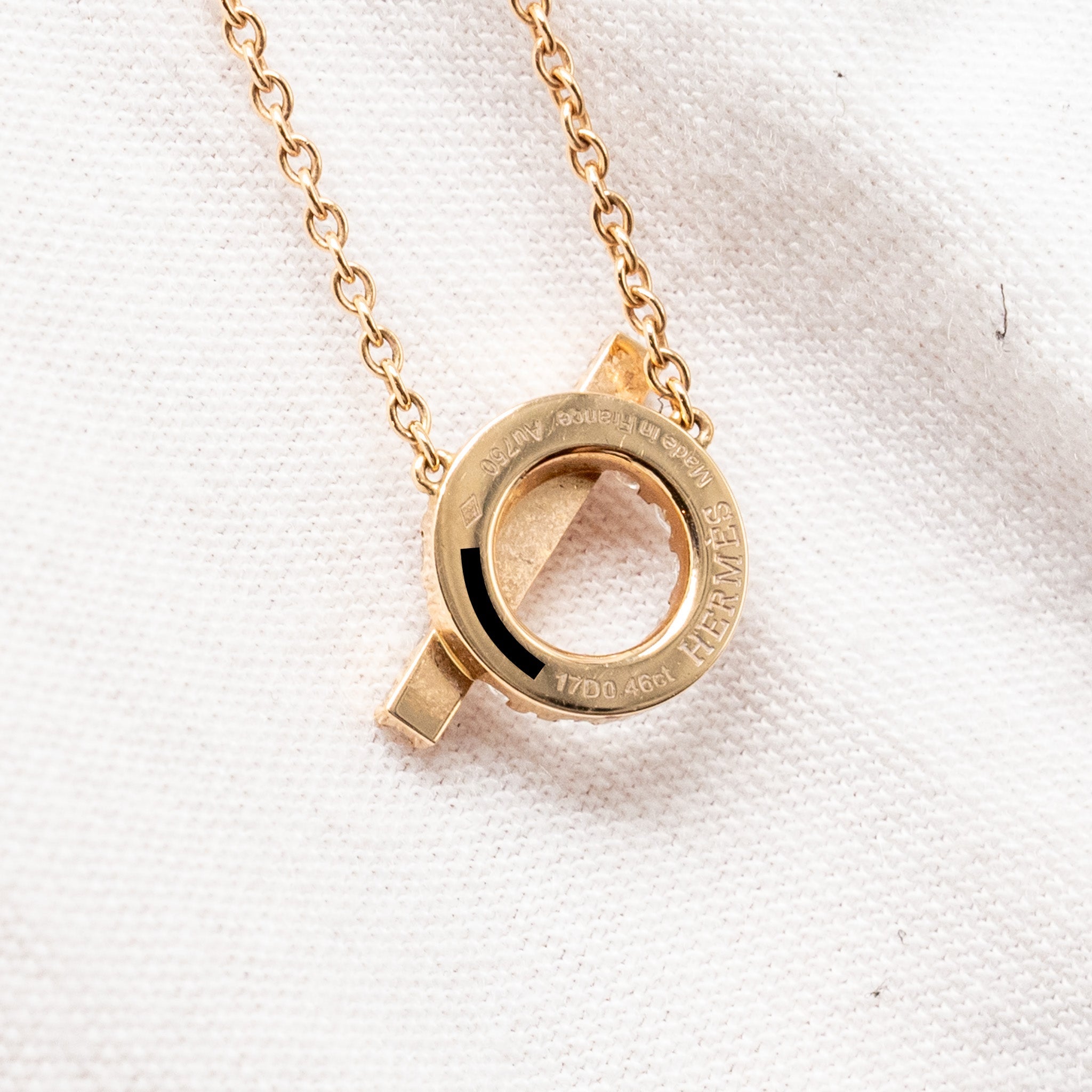HERMES FINESSE NECKLACE ROSE GOLD DIAMONDS