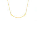 TIFFANY SMALL T SMILE PENDANT NECKLACE YELLOW GOLD