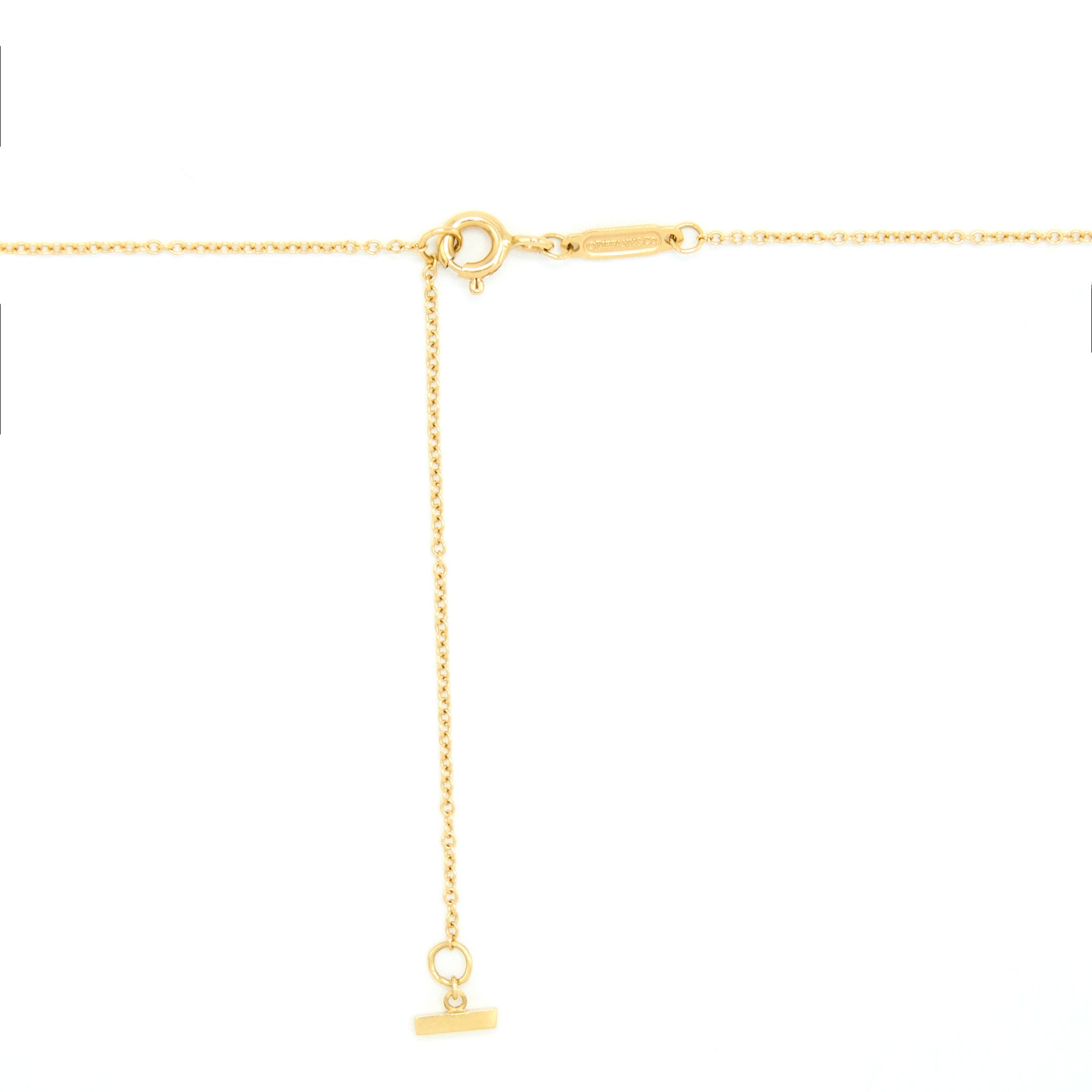 TIFFANY SMALL T SMILE PENDANT NECKLACE YELLOW GOLD