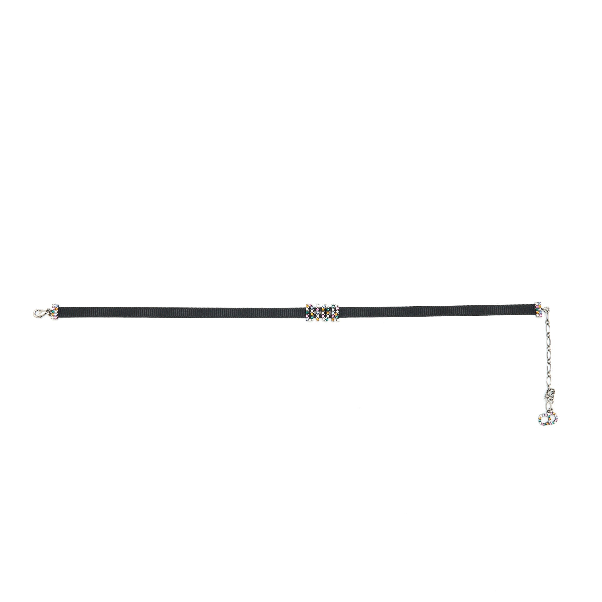 DIOR LETTER CHOKER BLACK/MULTICOLOURED LOGO