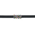 DIOR LETTER CHOKER BLACK/MULTICOLOURED LOGO