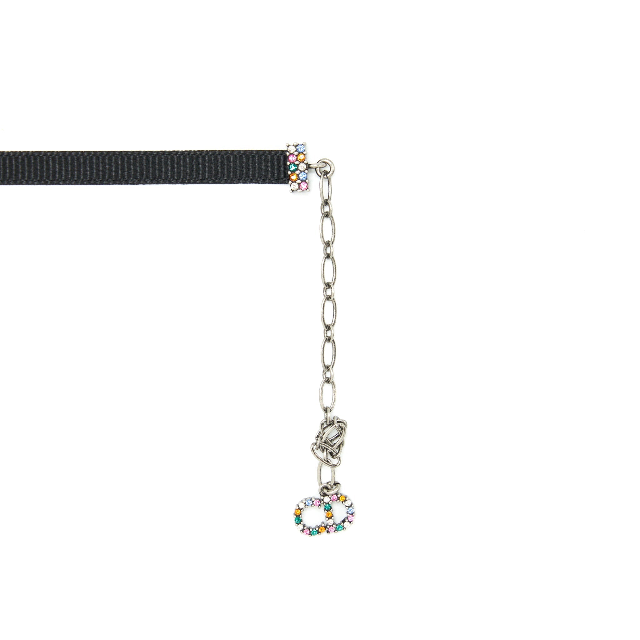 DIOR LETTER CHOKER BLACK/MULTICOLOURED LOGO