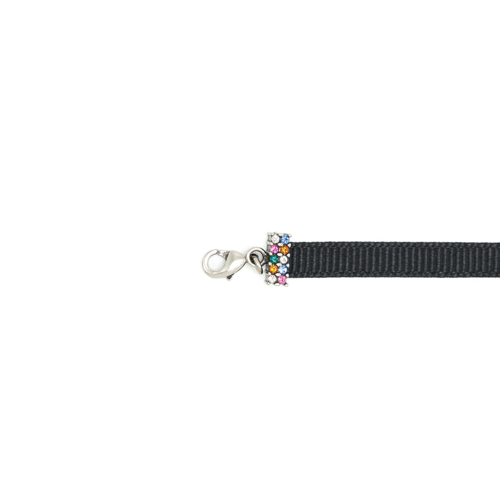 DIOR LETTER CHOKER BLACK/MULTICOLOURED LOGO