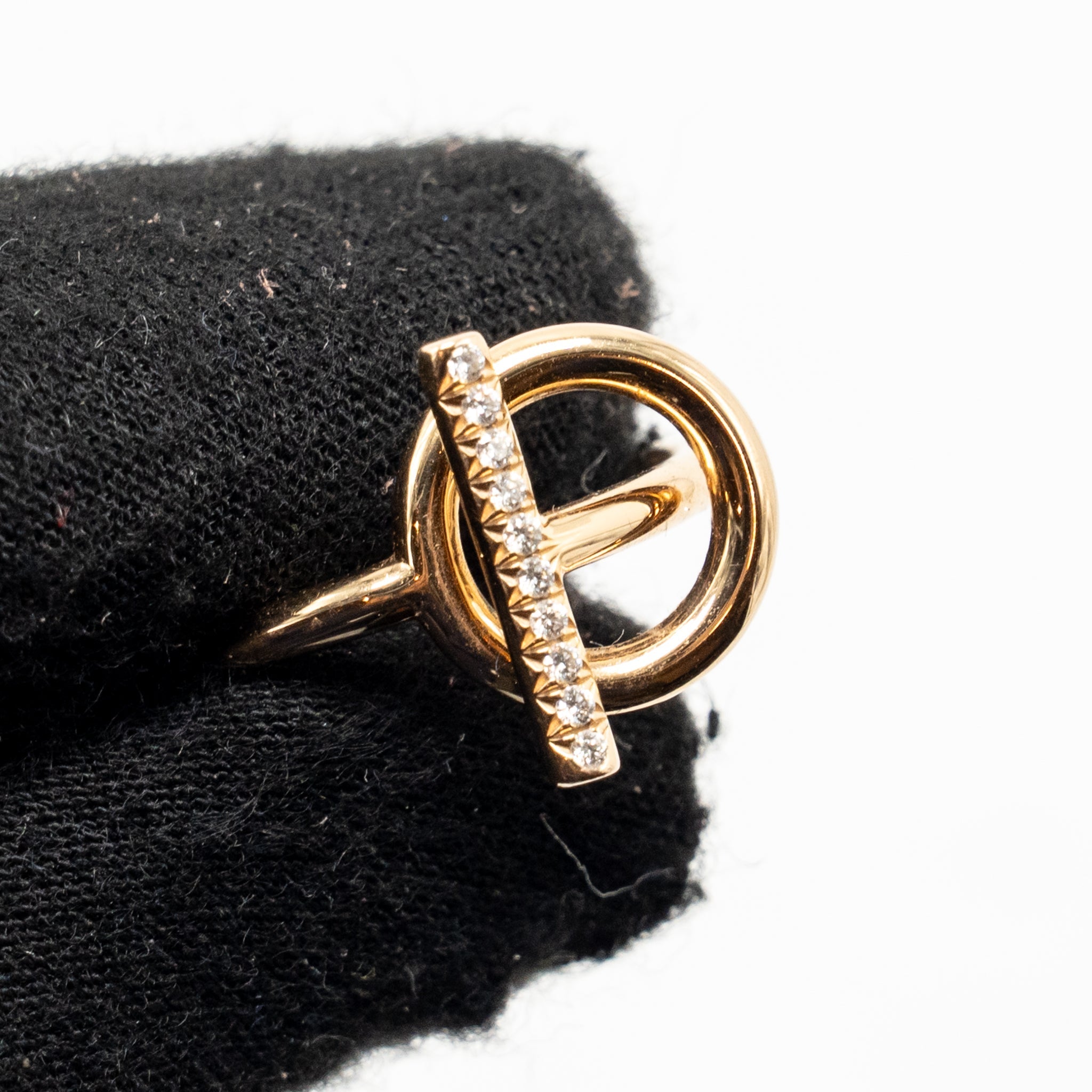 HERMES ECHAPPEE HERMES RING ROSE GOLD DIAMONDS