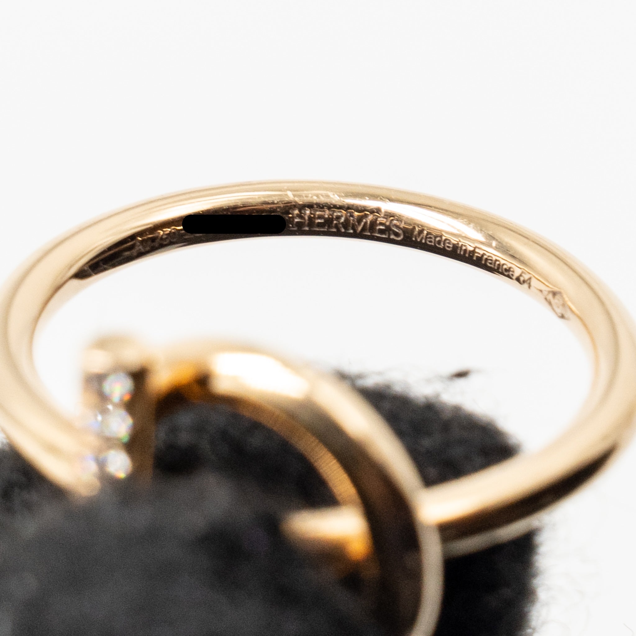 HERMES ECHAPPEE HERMES RING ROSE GOLD DIAMONDS