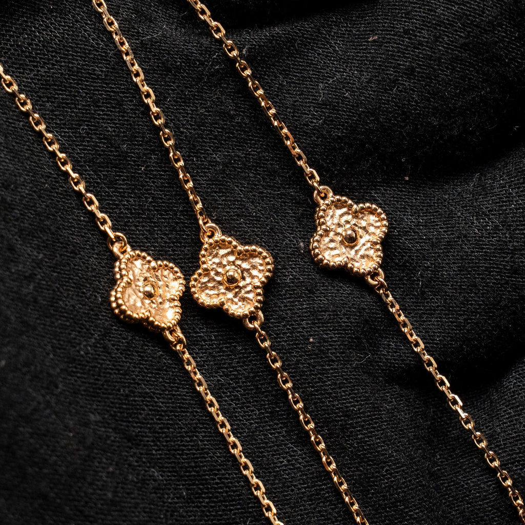 VAN CLEEF & ARPELS SWEET ALHAMBRA LONG NECKLACE, 16 MOTIFS ROSE GOLD