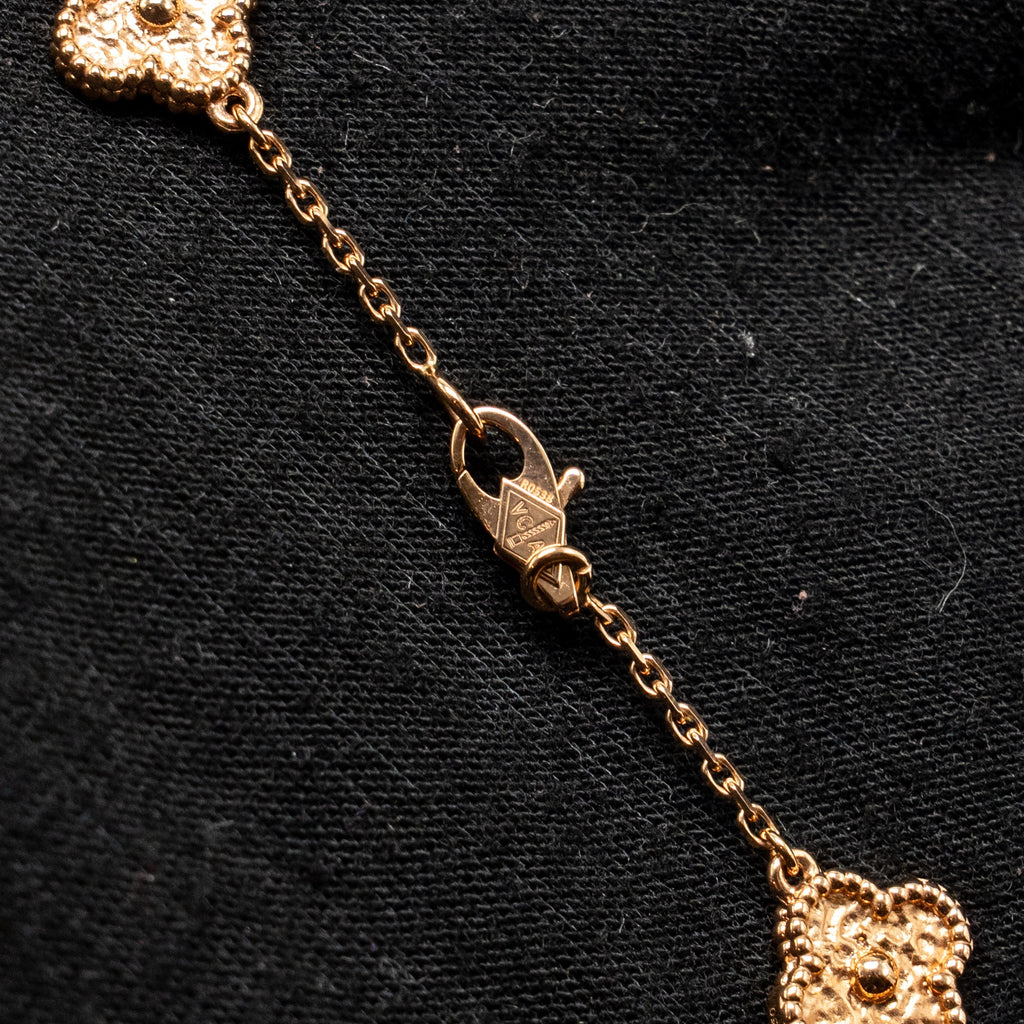 VAN CLEEF & ARPELS SWEET ALHAMBRA LONG NECKLACE, 16 MOTIFS ROSE GOLD