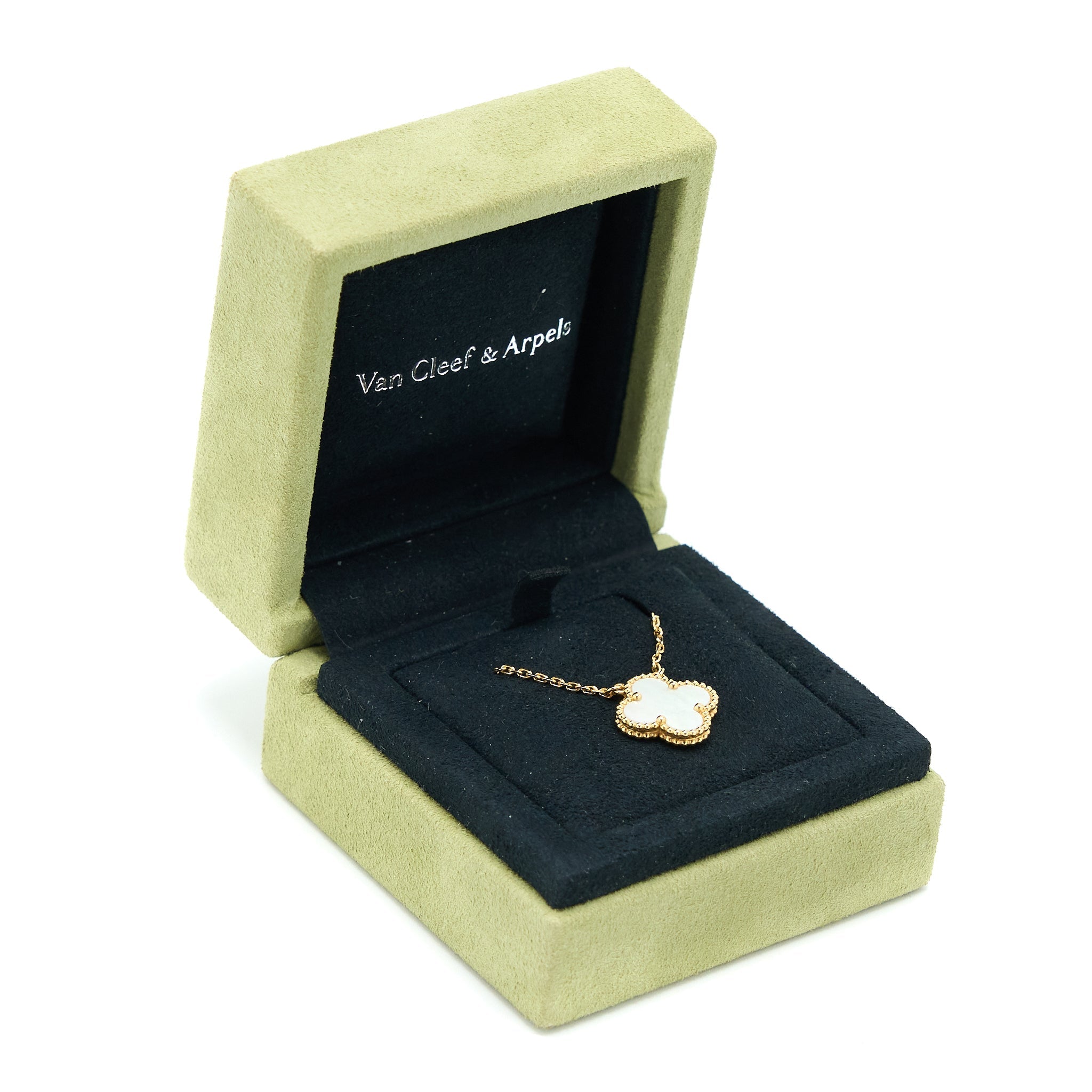 VAN CLEEF & ARPELS VINTAGE ALHAMBRA PENDANT MOTHER OF PEARL/YELLOW GOLD