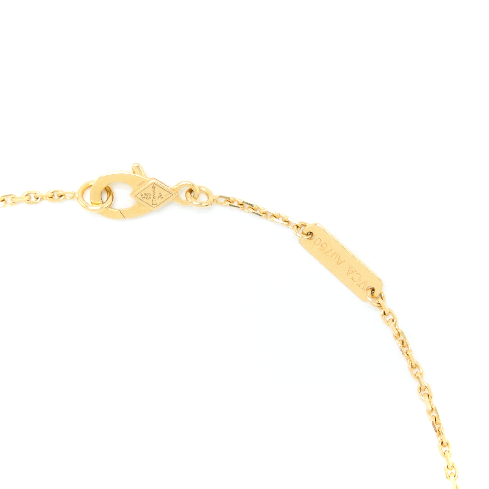 VAN CLEEF & ARPELS VINTAGE ALHAMBRA PENDANT MOTHER OF PEARL/YELLOW GOLD
