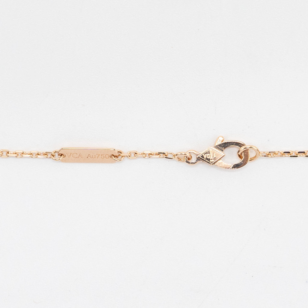 VAN CLEEF & ARPELS 2023 ALHAMBRA HOLIDAY LIMITED PENDANT SILVER OBSIDIAN ROSE GOLD DIAMOND