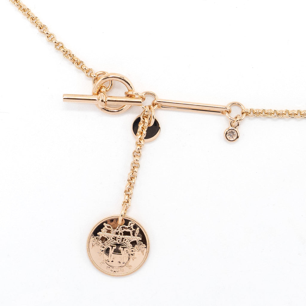 HERMES EX-LIBRIS PENDANT ROSE GOLD