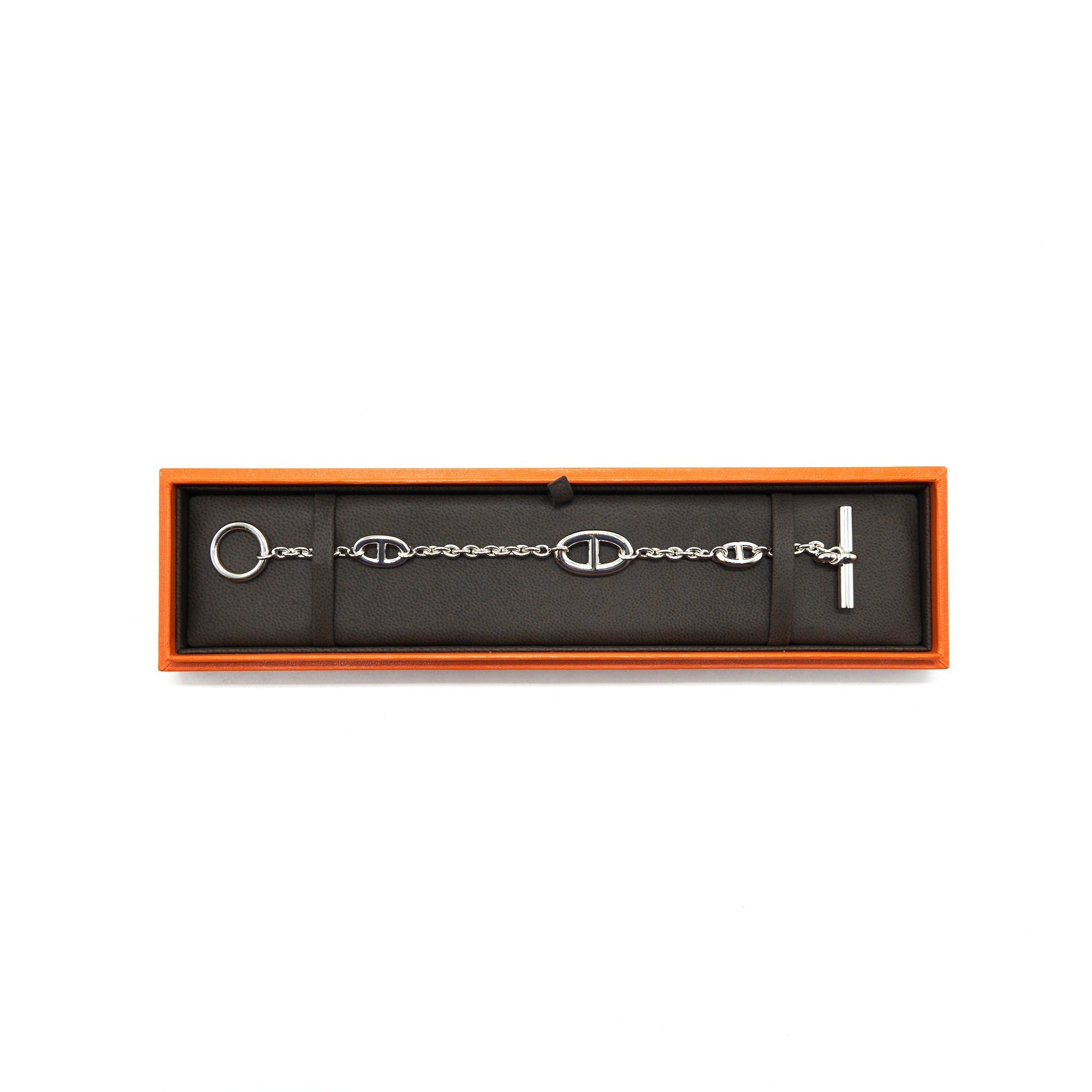 HERMES FARANDOLE BRACELET IN STERLING SILVER