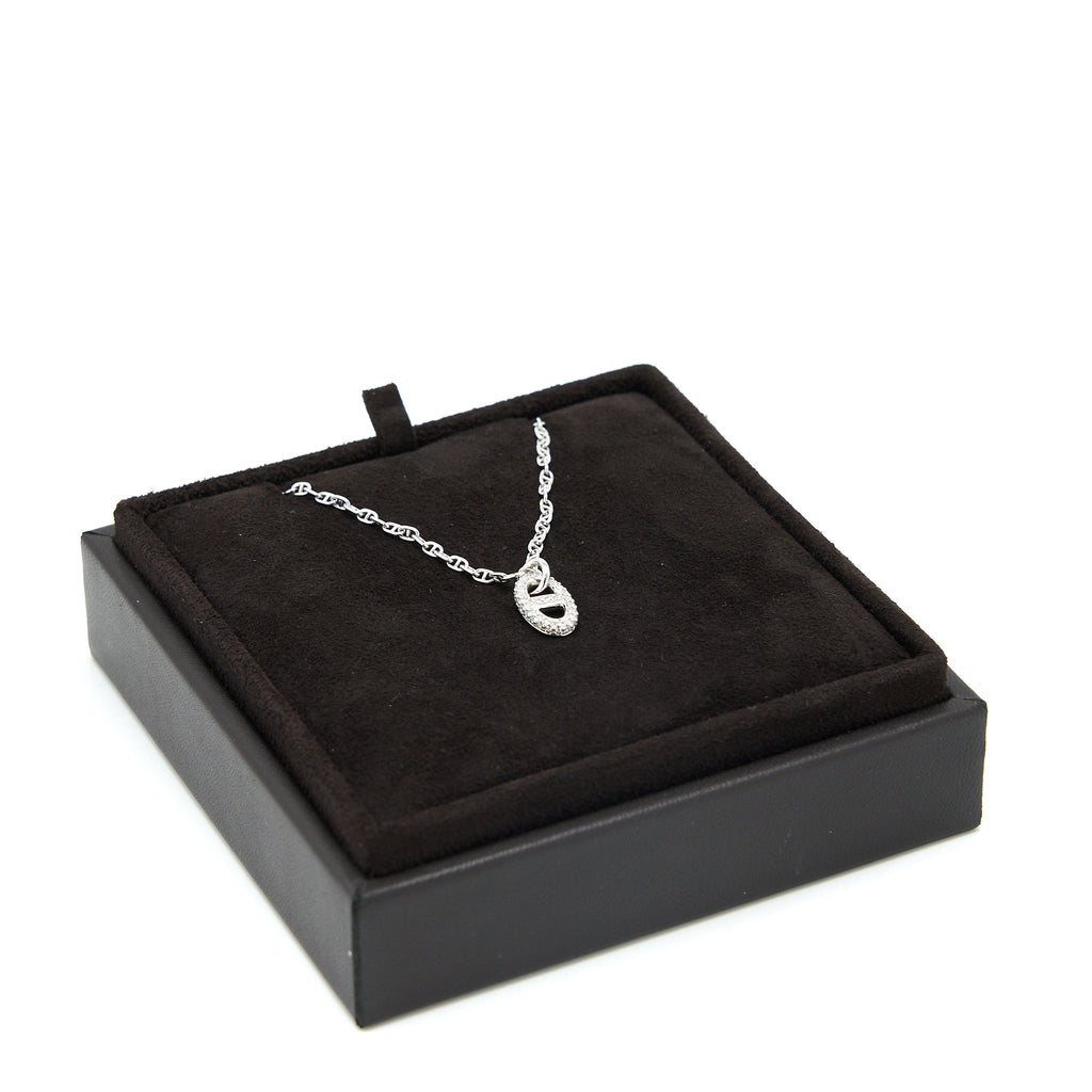 HERMES NEW FARANDOLE PENDANT WHITE GOLD WITH DIAMONDS