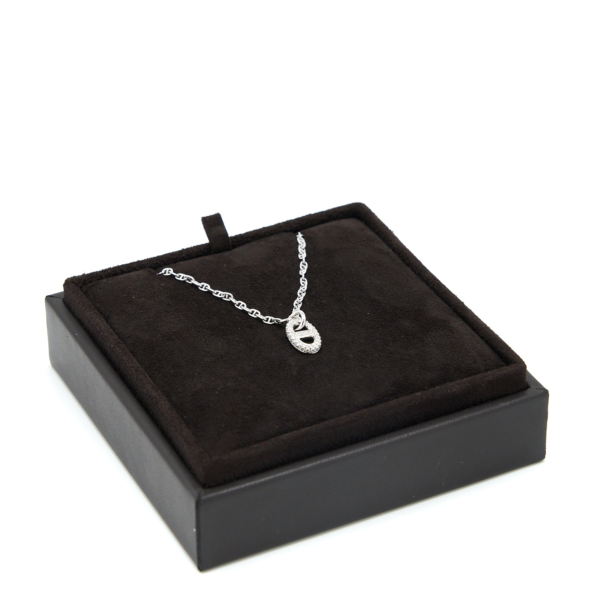 HERMES NEW FARANDOLE PENDANT WHITE GOLD WITH DIAMONDS