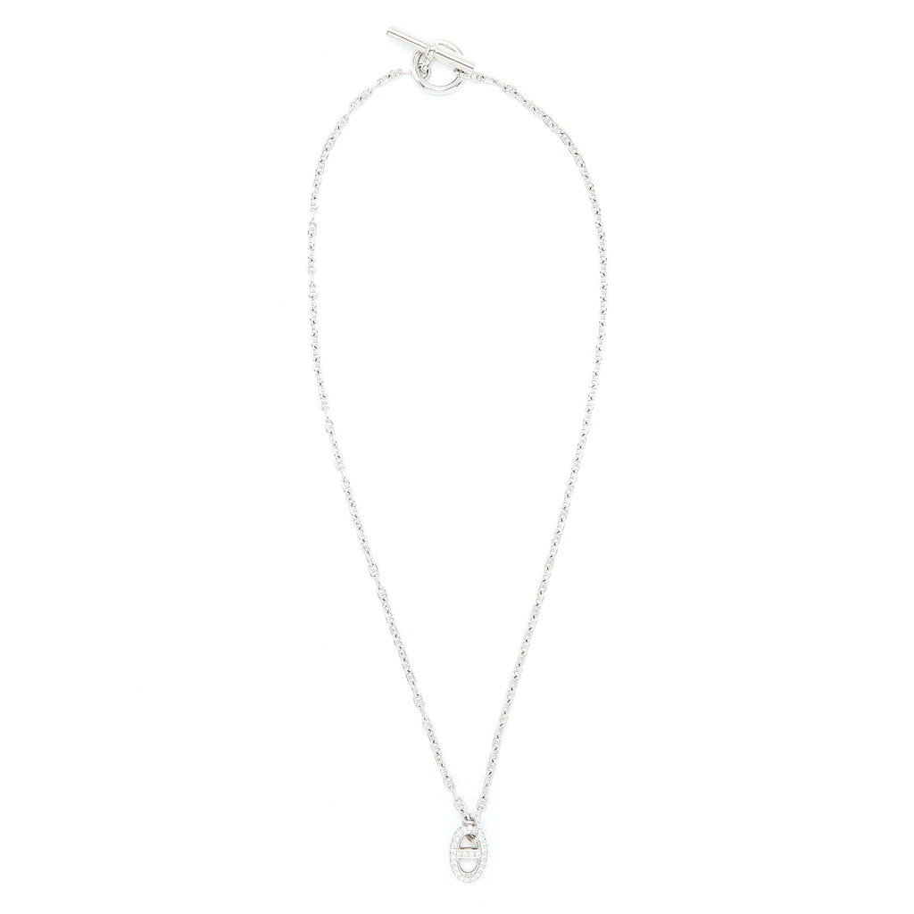 HERMES NEW FARANDOLE PENDANT WHITE GOLD WITH DIAMONDS