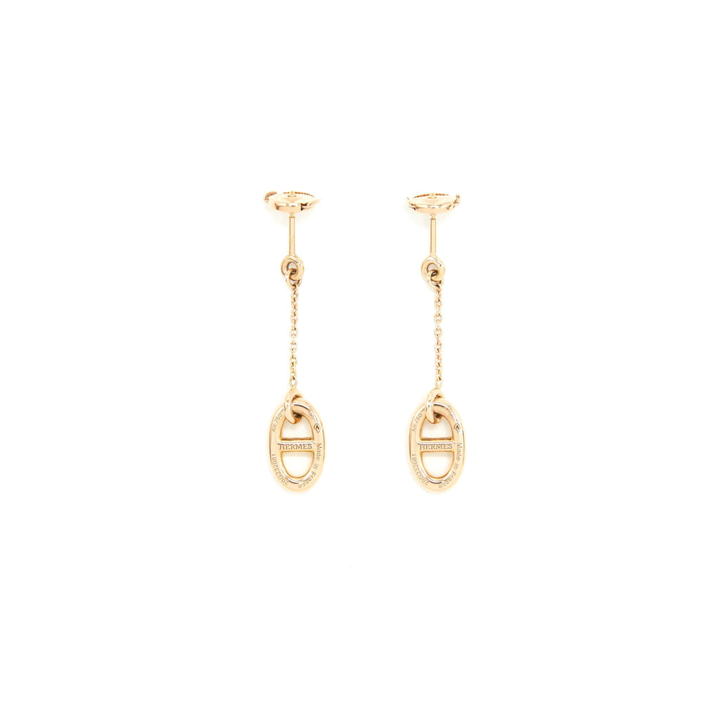 HERMES FARANDOLE EARRINGS ROSE GOLD