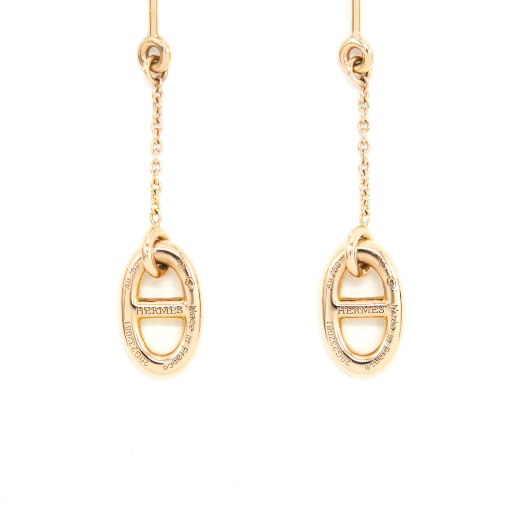 HERMES FARANDOLE EARRINGS ROSE GOLD