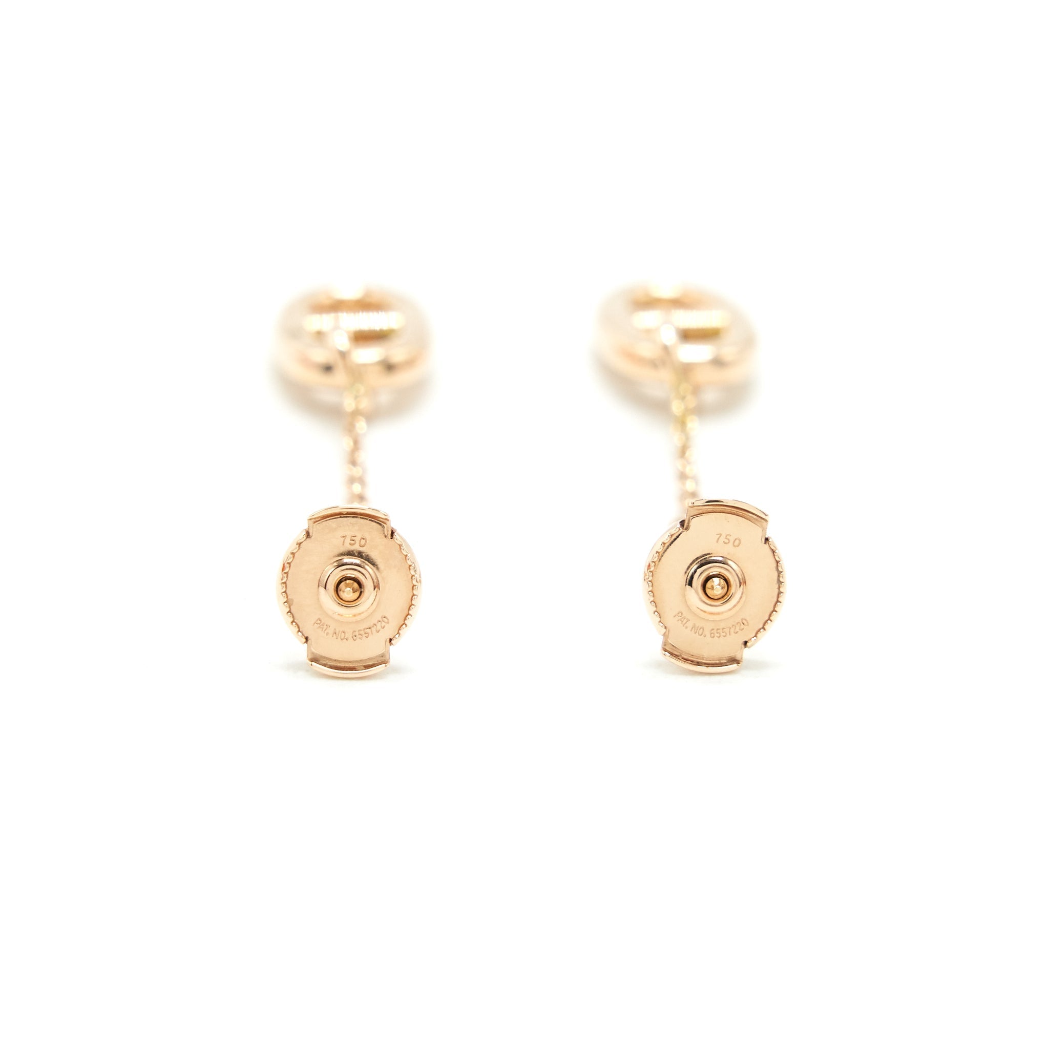 HERMES FARANDOLE EARRINGS ROSE GOLD