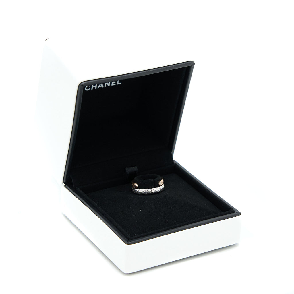 CHANEL COCO CRUSH TOI ET MOI RING WHITE/BEIGE GOLD WITH DIAMONDS