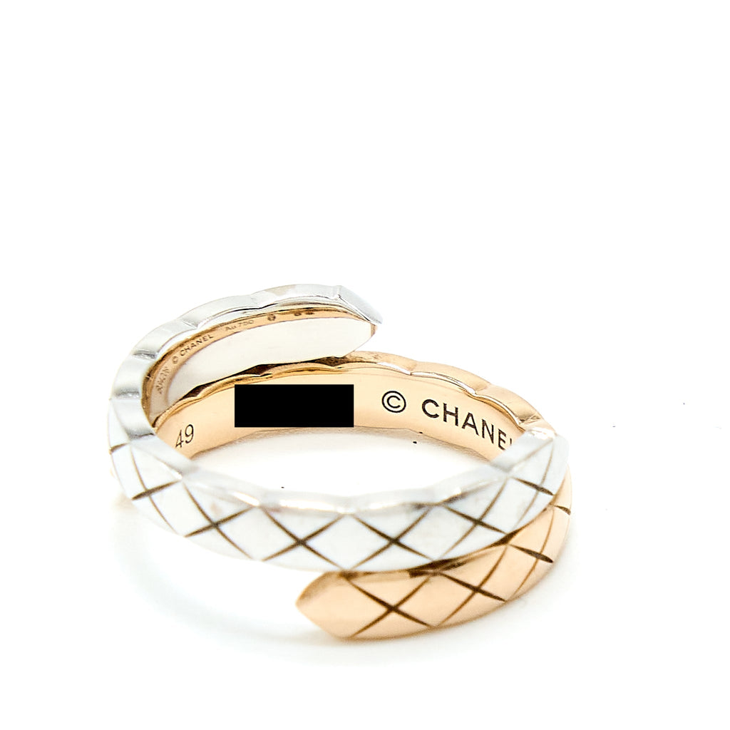CHANEL COCO CRUSH TOI ET MOI RING WHITE/BEIGE GOLD WITH DIAMONDS