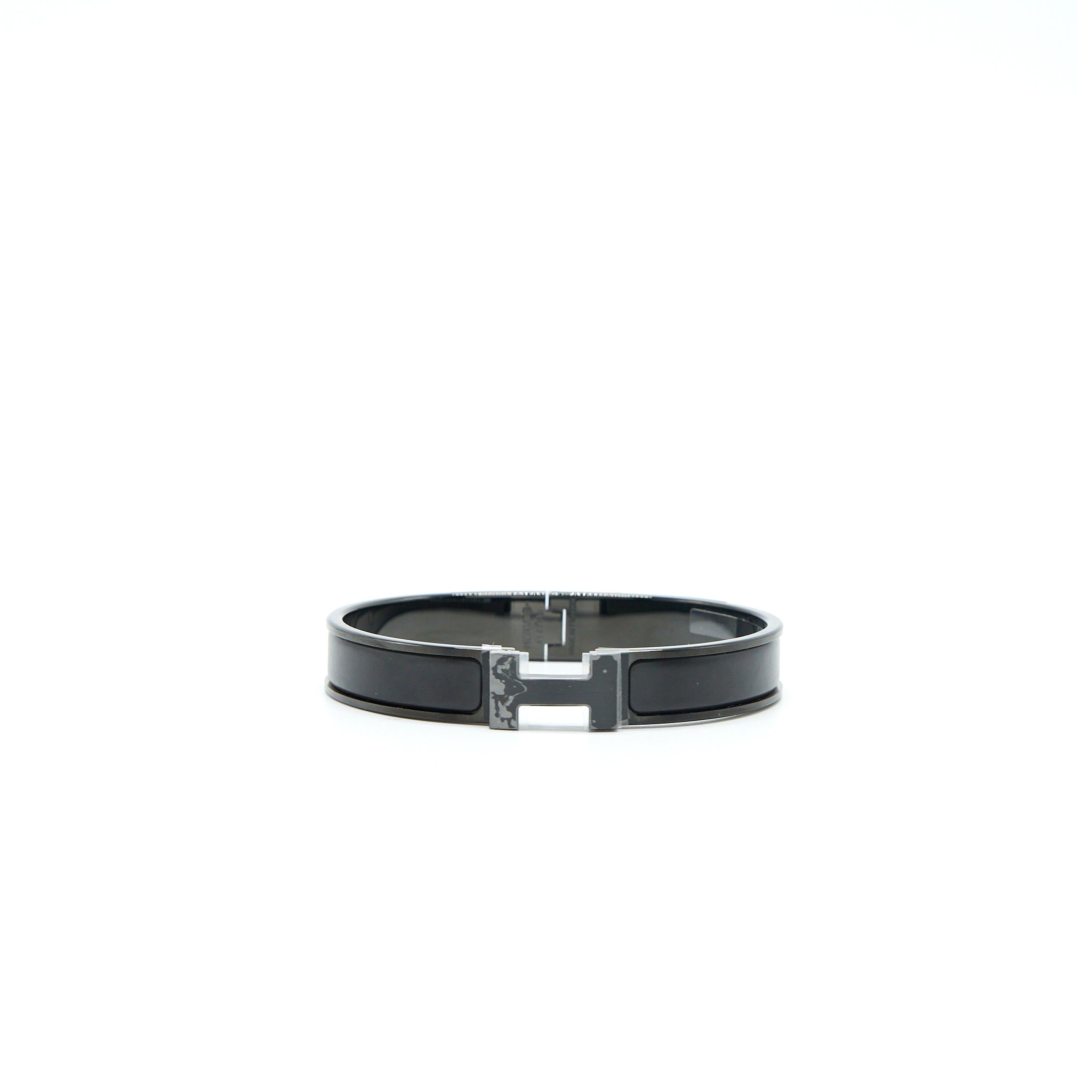 HERMES SIZE T6 MEN’S CLIC HH BRACELET MAT SO BLACK