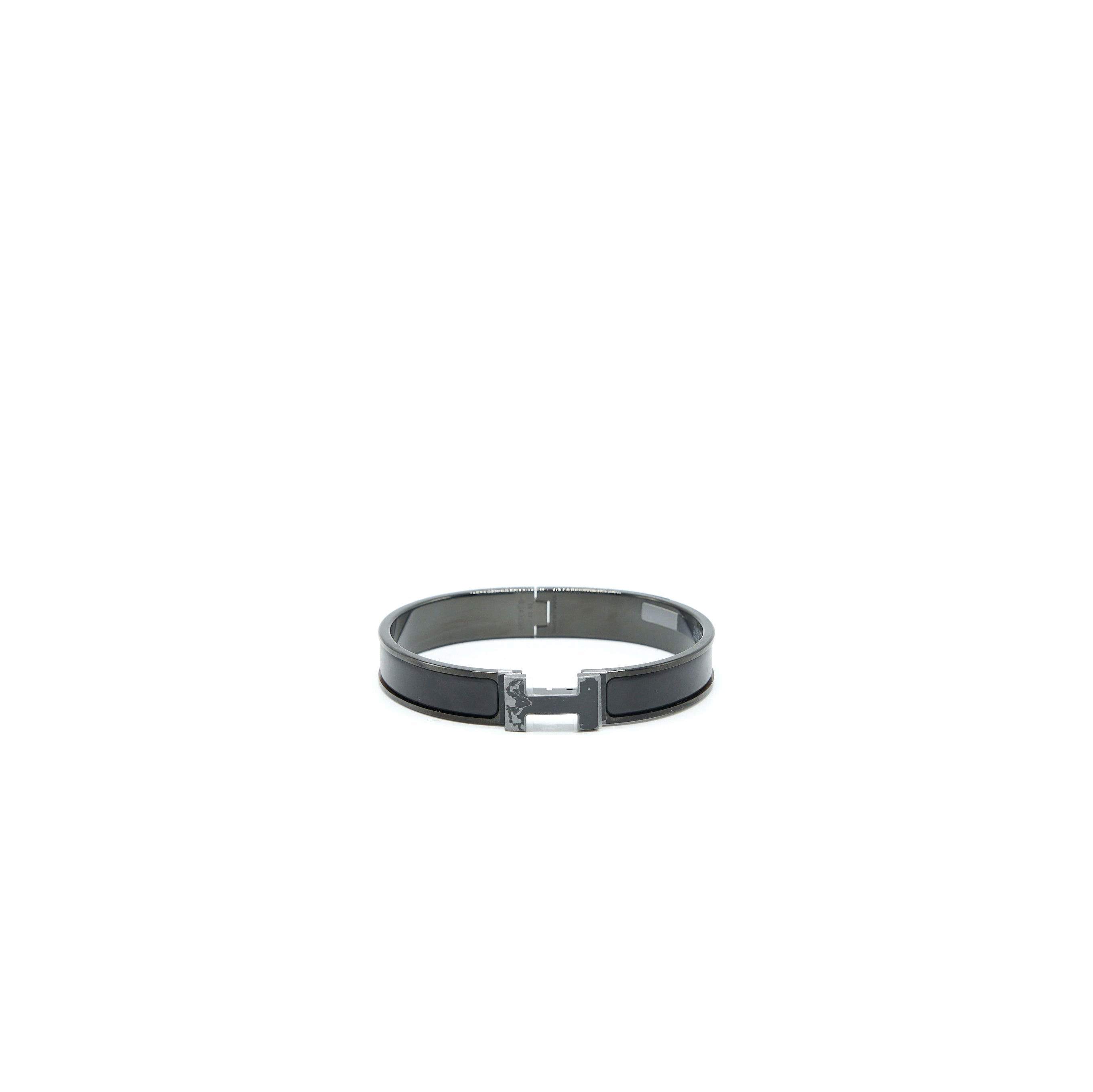 HERMES SIZE T6 MEN’S CLIC HH BRACELET MAT SO BLACK