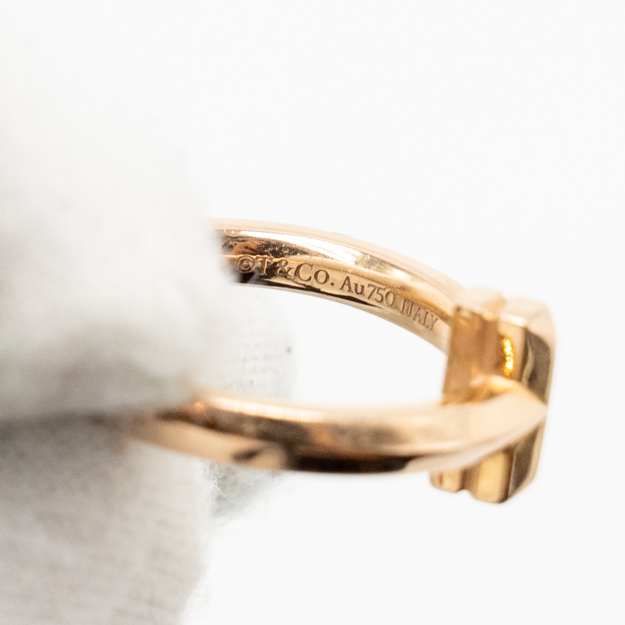 TIFFANY TIFFANY T T1 RING 18K ROSE GOLD WITH DIAMONDS