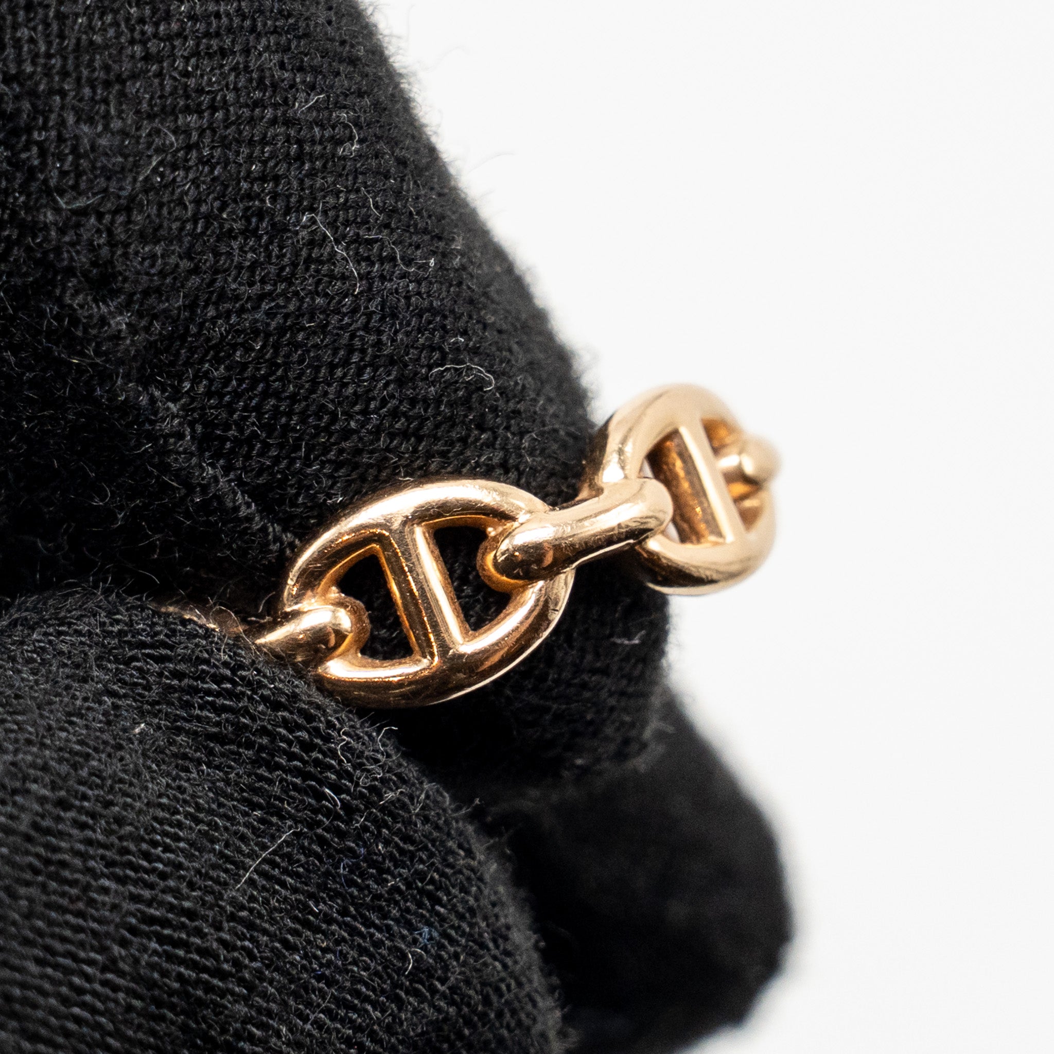 HERMES CHAINE D'ANCRE ENCHAINEE RING ROSE GOLD