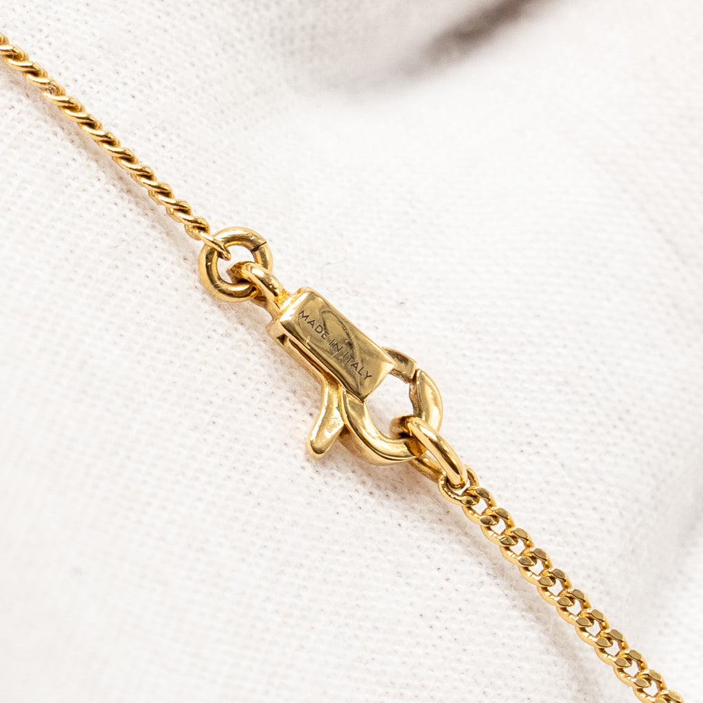 CELINE ALPHABET C NECKLACE IN BRASS GOLD TONE