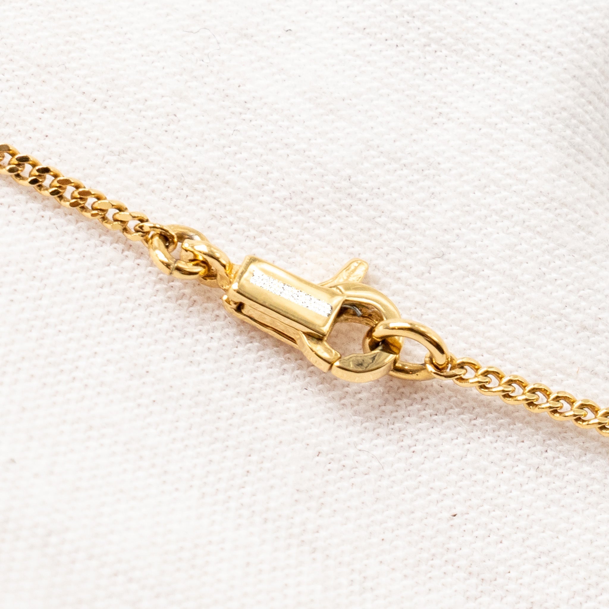 CELINE ALPHABET C NECKLACE IN BRASS GOLD TONE